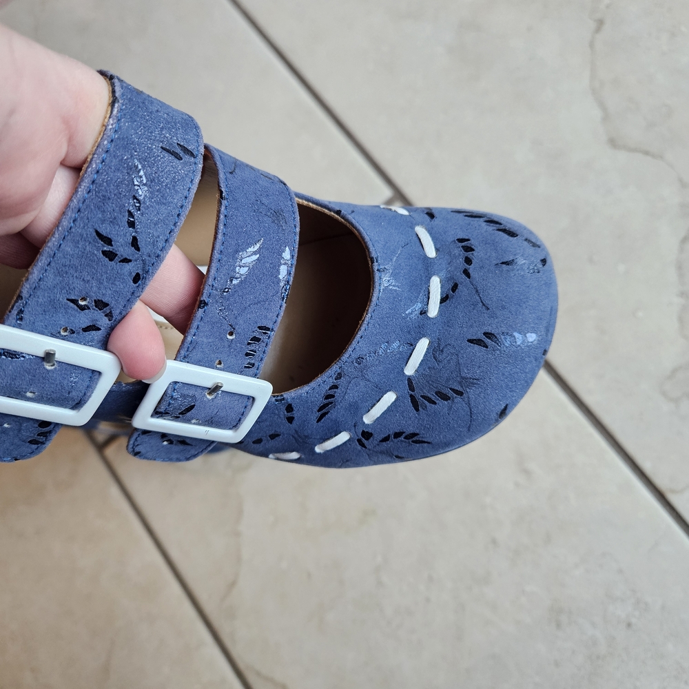 John Fluevog Limited Edition Blue Cavalieri With Birds - Picture 11 of 13